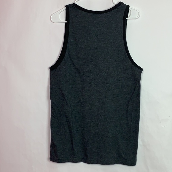 U.S. Apparel graphic tank top Sexy 2 dark gray with black around arms and neck. - Picture 2 of 5